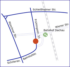 Anfahrtsskizze zur Gefäßchirurgie Dachau